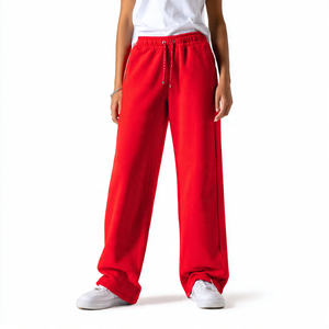 Pantalones de chándal de forro polar para mujer, estilo flare, para exteriores, de invierno, con cuello redondo, manga larga, oversize, para mujer - Product Image 3