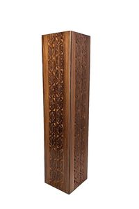 Jarrón Rectangular Alto de Bambú Tallado Estilo Art Deco para Decoración de Sala de Estar, Hogar, Bodas y Eventos - Product Image 3