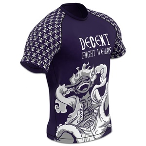 2026 New Design Men's UPF50+ Breathable Slim-Fit Short Sleeve <b>Rash</b> <b>Guard</b> Hiking Surfing <b>BJJ</b> Compression Shirt - Product Image 3