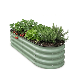Bac à plantes modulaire extérieur en acier galvanisé résistant aux intempéries, directement de l'usine, pour jardin et cour arrière GB026 - Product Image 1