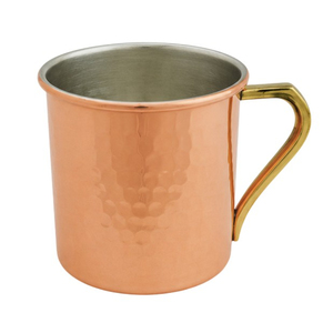 Mug en cuivre martelé artisanal haut de gamme pour Moscow Mule, avec poignée en laiton, idéal pour les fêtes et la restauration. - Product Image 3