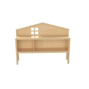 Testiera letto Montessori naturale a grandezza naturale con armadio contenitore, liberamente configurabile per letti per bambini - Product Image 1