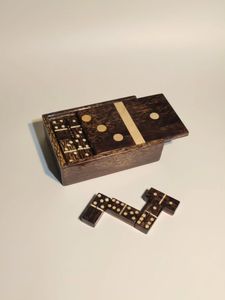 Multi Purpose Wooden <b>Dice</b> And Dominoes Tabletop Family Board Game <b>Set</b> For Travel And Leisure - Product Image 4