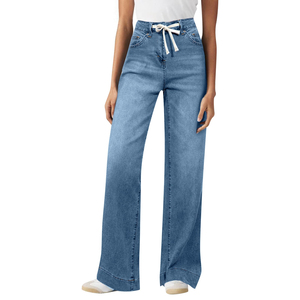 <b>Womens</b> Vintage Wash Jeans High Waist Relaxed Straight Denim Pants Soft Cotton Casual <b>Trousers</b> Streetwear Bottoms Everyday - Product Image 2