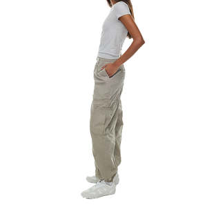 HANO 2024 Nouveau pantalon cargo en toile pour femme, coupe droite, taille mi-haute élastique, respirant, avec détails de couture en nœud, coupe ample - Product Image 4