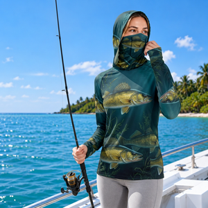 Hauts de pêche en gros pour femmes avec empiècements extensibles légers pour les distributeurs de vêtements de pêche en plein air - Product Image 2