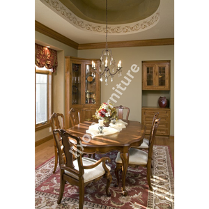 Juego de Comedor de Madera Maciza Hecho a Mano de Lujo para 6 Personas, Sillas Talladas Ornamentadas, Acabado Premium - Product Image 5