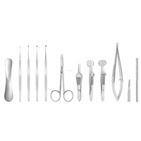 Ensemble d'instruments chirurgicaux pour chalazion, 12 pièces, acier inoxydable, réutilisables, outils chirurgicaux ophtalmiques de haute qualité, Medivolve