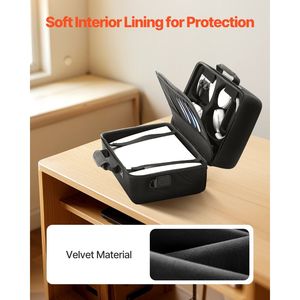 Custodia da trasporto antiurto in EVA per PlayStation 5 con rivestimento interno morbido e divisori imbottiti per custodie extra per giocatori di videogiochi - Product Image 4