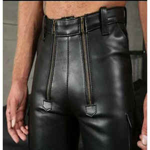 Servicio OEM, Nuevo Estilo, Pantalones Cortos de Cuero Transpirables de Cintura Alta para Hombre, 100% Seda, Estilo Urbano, Buena Calidad, Precio al por Mayor - Product Image 2