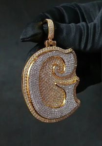 จี้ฮิปฮอปแบบกำหนดเองประดับเพชรแล็บ เงินแท้ 925 ประดับเพชรโมอิสซาไนต์ VVS จี้ตัวอักษรชื่อ ผ่านการทดสอบเพชร - Product Image 6