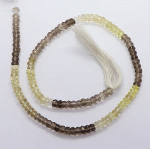 ลูกปัดควอตซ์รมควันและเลมอนธรรมชาติทรงเหลี่ยมขนาด 5 มม. ลูกปัดควอตซ์รมควัน 5 มม. ลูกปัดควอตซ์เลมอน 13 นิ้ว สำหรับทำเครื่องประดับ - Product Image 1