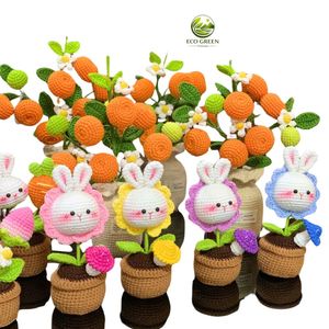 Maceta con flores de ganchillo de alta calidad, personalizada a pedido, tamaño personalizable, cartón/OEM, de Vietnam. - Product Image 4