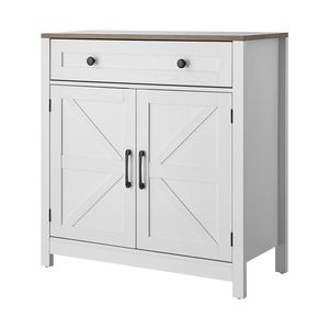 Mobiletto Bar da Caffè Stile Fattoria con Ante Scorrevoli, Cassetto e Credenza Buffet - Product Image 1
