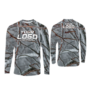 Camiseta Deportiva de Manga Larga Unisex de Primera Calidad, Color Sólido, Secado Rápido, Poliéster Estampado, UPF 50+, Transpirable, para Pesca, Personalizable - Product Image 3