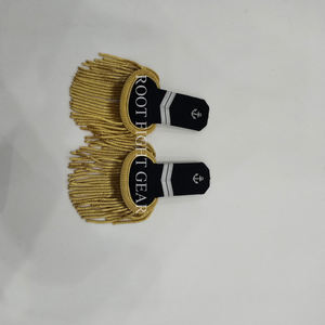 Epaulettes de Lujo Bordados con Hilo Metálico, Accesorios de Uniforme Personalizados para Decoración - Product Image 6