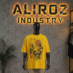 T-shirts décontractés vintage pour hommes, coupe oversize, épaules tombantes, vêtements d'été respirants - Product Image 5