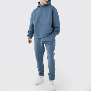 Conjunto de Sudadera Unisex Negra con Cierre de Cremallera, Manga Larga, Patrón Geométrico, Ropa Deportiva Casual, Bolsillos Laterales, Corte Holgado - Product Image 1