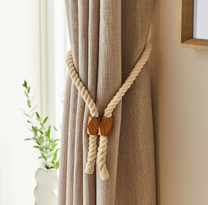 Cotton Rope Curtain Ticback Handmade Rope Curtain <b>Tiebacks</b> Holder Customized Designer Rope Curtain <b>Tieback</b> - Product Image 2