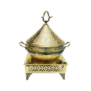 Recipientes metálicos para calentar comida de calidad confiable, mantienen la humedad óptima para alimentos calientes, el acabado metálico combina bien con cualquier decoración de mesa. - Product Image 1