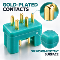 Connecteur d'alimentation hexagonal plaqué or 6 broches AM-1016, paire mâle-femelle, boîtier en nylon pour câblage de modèles d'avions RC