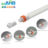 Tube LED T8 étanche IP67 9W-28W à spectre complet 2700K-6500K pour l'éclairage de volailles et d'élevages (porcs, poulets)