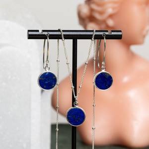 Sterling Silver Handmade Wedding Drop <b>Earrings</b> Jewelry Set Third Party Certified Trendy Design Export India - Product Image 2