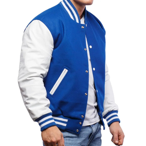 Men's College <b>Wool</b> Varsity Jacket with Winter Single Button Stand Collar Front Custom Design High Quality Top Selling - Product Image 3