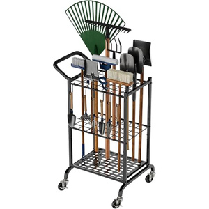 Multifunctional <b>Shelf</b> Metal Three Layer Tool Storage <b>Rack</b> With Wheels Industrial Style Garage Organizer For Home Decor - Product Image 1