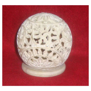 Stéatite indienne fait à la main meilleure feuille sculpture conception forme ronde Fine brillant chauffe-plat bougeoir pour la décoration de la maison et de l'hôtel - Product Image 2