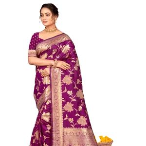 Colección de Sari de seda recién lanzada para adultos Venta en línea para mujeres - Product Image 1