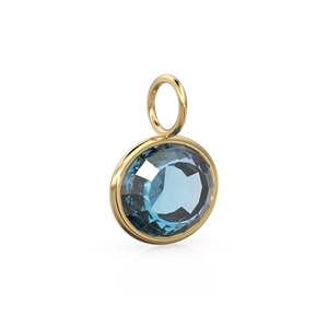 Colgante de Oro Sólido Amarillo de 14k con Espinela Bicolor de 4.60ct, Gema Azul de Corte Ovalado, Piedra de Nacimiento de Agosto - Fino Adorno de Joyería - Product Image 4