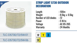 TLC Viet Nam Outdoor Flex <b>LED</b> <b>Strip</b> Light 100M 5730 IP20 Rated with Plastic Manual Button Ready to Ship - Product Image 4