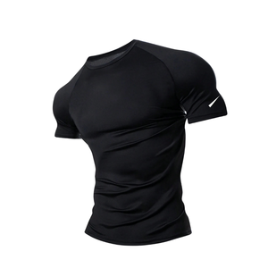 <b>Mens</b> Short Sleeve Compression <b>Shirt</b> Athletic Training Sports Slim Fit Quick Dry <b>Stretch</b> Workout Running Gym Solid 200 Grams - Product Image 2