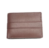 Dompet Kulit Asli Lipat Dua Custom Branding Pria, Dilengkapi RFID Protector, Tempat Kartu ID, Untuk Penggunaan Sehari-hari, Grosir, Toko AS, Model Panjang