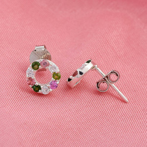 New Best-Selling Multi Gemstone Lightweight <b>Fine</b> <b>Stud</b> <b>Earrings</b> Latest Design 925 Sterling Solid Silver Women's Wear <b>Fine</b> Jewelry - Product Image 5