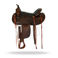 Selle de randonnée western, équipement d'équitation