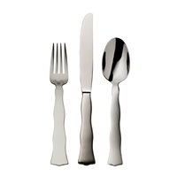 Ensemble de couverts modernes en acier inoxydable, finition miroir, style manche torsadé, compatibles lave-vaisselle, pour mariage, dîner, usage domestique et hôtelier