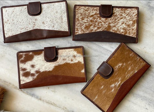 Portefeuille en cuir de vachette, portefeuille en cuir à poils, agenda en cuir, portefeuille pour femme - Product Image 3