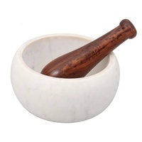Ensemble d'accessoires de cuisine en gros, mortier et pilon en céramique faits à la main de haute qualité, écologiques, classiques, pour écraser l'ail, les épices et les herbes