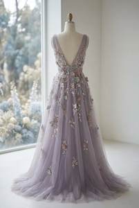 Tela de Tul Bordada con Flores 3D de Lujo para Vestidos de Noche, Material de Encaje con Cuentas Hechas a Mano, Venta al Por Mayor - Product Image 5