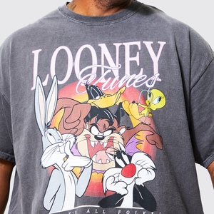 Camiseta de Manga Corta para Hombre, 100% Algodón, Lavado Ácido, Cuello Redondo, Diseño Sólido, 180 Gramos, Logotipo Personalizado, Alta Calidad - Product Image 3