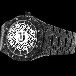 นาฬิกาข้อมือเพชรโมอิสซาไนต์ VVS คุณภาพดีที่สุด รุ่น Black Roduam ประดับเพชรเต็มเรือน ดีไซน์หรูหรา ตัวเรือนสแตนเลสสตีล ทนทาน เหมาะสำหรับงานต่างๆ และเป็นของขวัญ - Product Image 3