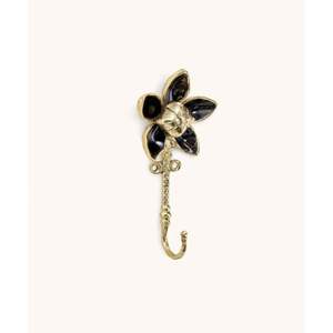 Vintage Flower <b>Wall</b> <b>Hook</b> Metal Decorative Purple Enamel Coat Hanger Single <b>Hook</b> Handmade Design home decor - Product Image 4