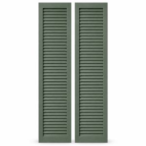Persianas de Madera Maciza Color Verde Salvia Personalizadas para Decoración Interior y Exterior del Hogar - Product Image 1