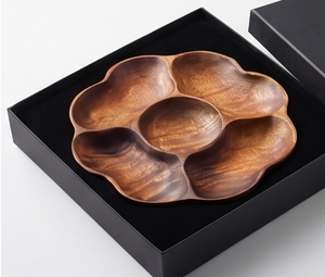 Plateau de service en bois fait main, design moderne, bois naturel poli, pour la maison, les mariages, les événements, les restaurants et les cadeaux - Product Image 6