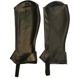 Brown Leather Equestrian Pants <b>Half</b> <b>Chaps</b> Button Closure Size m for Sports Outdoor Training Competition by Lawd Sports - Product Image 6