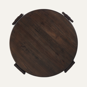 Mesa de Centro de Madera de Teca Sólida de Lujo, Diseño Redondo para Muebles de Sala de Estar - Product Image 3