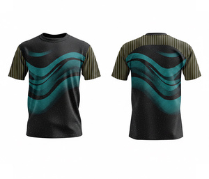 Custom Fitness Sublimation <b>T</b>-<b>Shirt</b> Performance Sportswear-Breathable Short Sleeve Lightweight Quick Dry Front Unisex Adult Sizes - Product Image 5