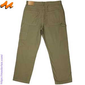 MASTER TEXTILE Pantalon de travail pour homme, respirant, coupe large, 100% Coton, taille mi-haute, fermeture boutonnée, avec poche porte-outils à boucle et poche pocheuse - Product Image 3